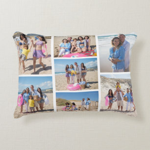 7 Photo collage family template personalised Decorative Cushion