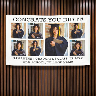 7 Photo Collage Graduation Congrats Grad 2023 Banner