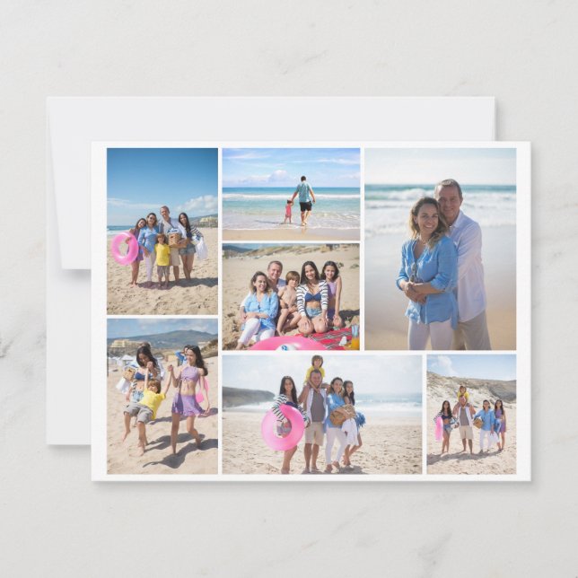7 Photo collage template personalised card (Front)