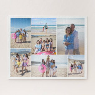 7 Photo collage template personalised Jigsaw Puzzle