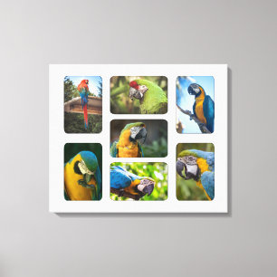 7 Photo Instagram Family Memories Template Canvas Print