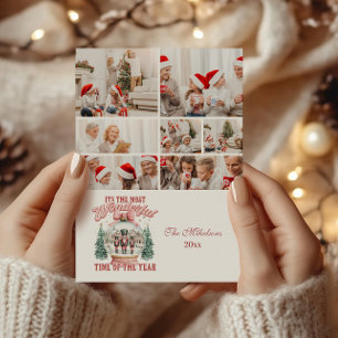 7 Photo Pink  Nutcracker Christmas Wonderland Glob Holiday Card