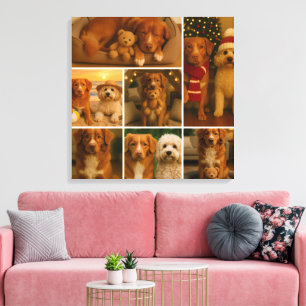 7 Photo Template Collage Personalised Canvas Print