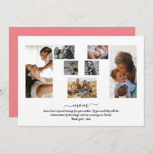 7 Photos Collage M Shape - Mother's Day Invitation