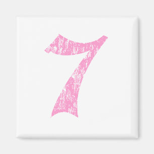 #7 Pink Olde English Magnet