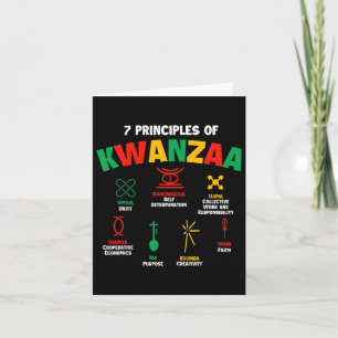 7 Principles Of Kwanzaa - African American Heritag Card