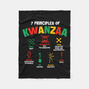 7 Principles Of Kwanzaa - African American Heritag Fleece Blanket