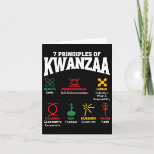7 Principles Of Kwanzaa African American Pride Men Card