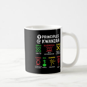 7 Principles Of Kwanzaa Black African American Men Coffee Mug