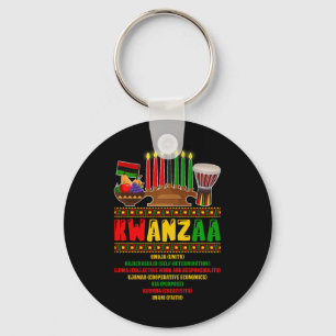 7 Principles Of Kwanzaa Celebration Pan African Bo Key Ring