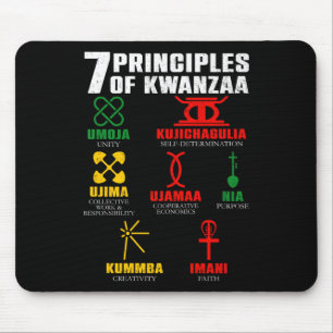 7 Principles Of Kwanzaa Celebration Pan African Bo Mouse Pad