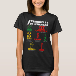 7 Principles Of Kwanzaa Celebration Pan African Bo T-Shirt