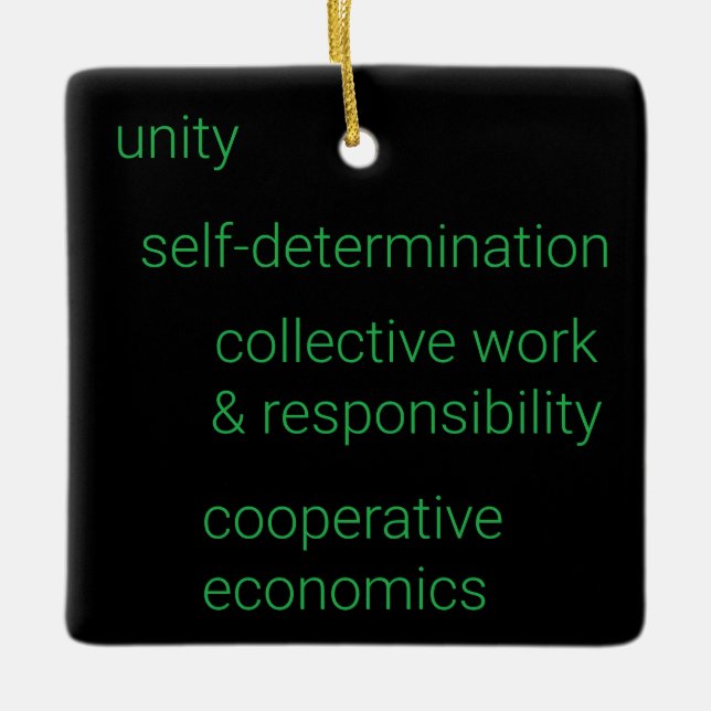 7 Principles of Kwanzaa Ceramic Ornament (Front)