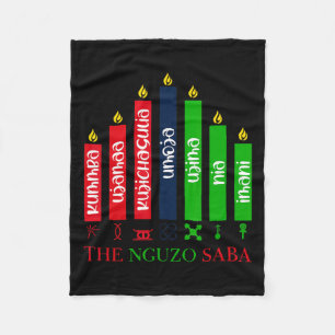 7 Principles Of Kwanzaa Fleece Blanket