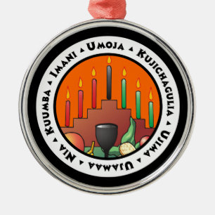 7 Principles of Kwanzaa Metal Ornament