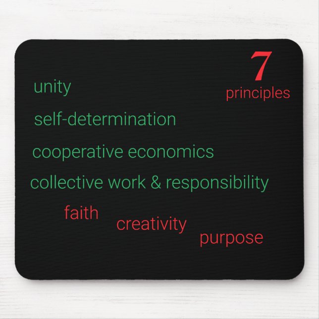 7 Principles of Kwanzaa Mouse Pad (Front)