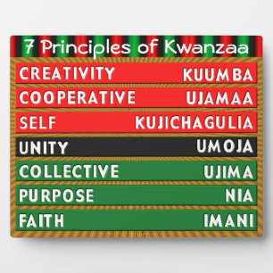7 Principles of Kwanzaa Plaque