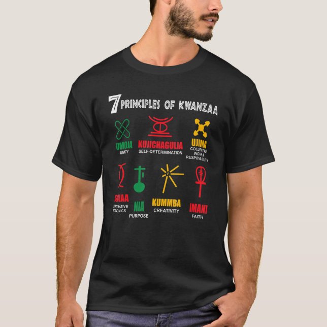 7 Principles Of Kwanzaa T-Shirt (Front)