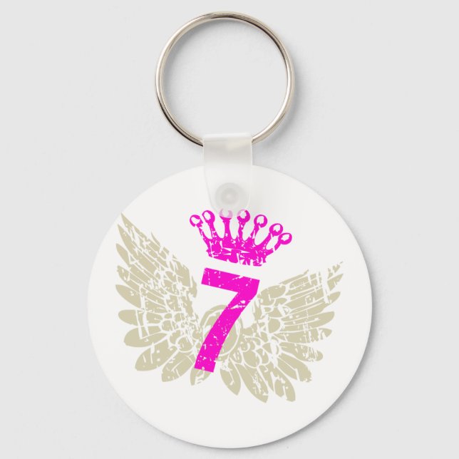 #7 Raspberry Wings Key Ring (Front)