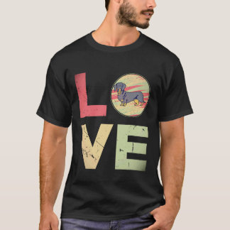 7 Retro vintage Dachshund Dog Mum Gifts Dachshund T-Shirt