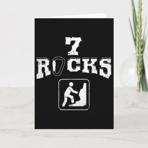 7 Rocks Mountain Climbing Seven Year Old Bday T Sh Card