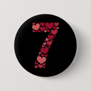 7 Romantic 67 Heart Pattern Valentine Love Trend 6 Cm Round Badge