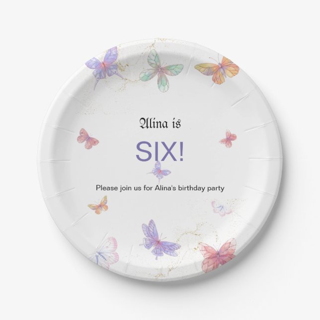 7" Round Birthday Party Paper Plate (Front)