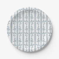 7" Round Coastal Shells Paper Plate