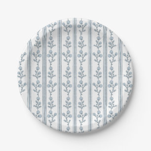 7" Round Coastal Shells Paper Plate