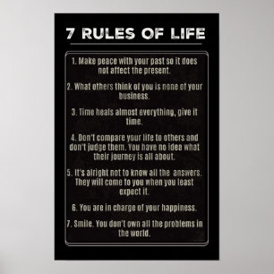 7 Rules Of Life, Print, Value Poster Paper (Matte)