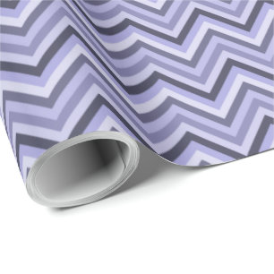 7 Shades Purple Zig Zag Stripe Wrapping Paper