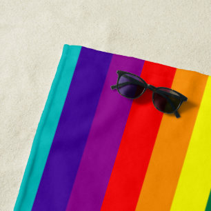 7-Stripe Rainbow Pride Flag  Beach Towel