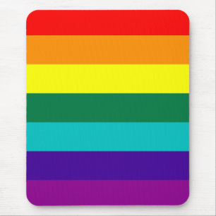 7-Stripe Rainbow Pride Flag Mouse Pad