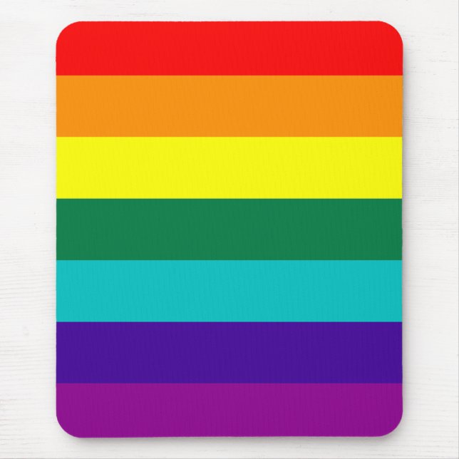 7-Stripe Rainbow Pride Flag Mouse Pad (Front)