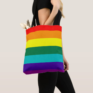 7-Stripe Rainbow Pride Flag Tote Bag