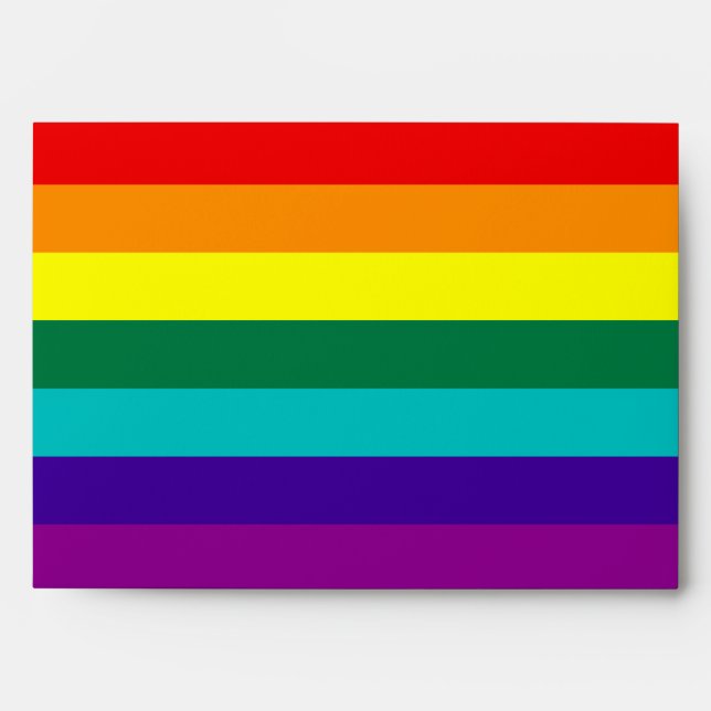 7 Stripes Rainbow Gay Pride Flag Envelope (Front)