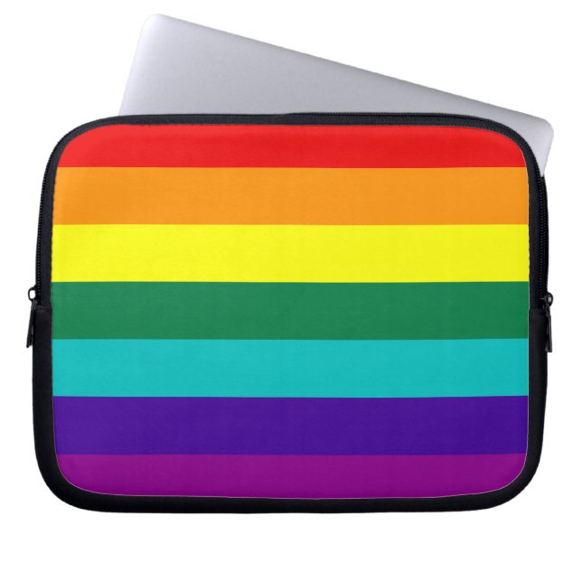 7 Stripes Rainbow Gay Pride Flag Laptop Sleeve (Front)