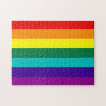 7 Stripes Rainbow Gay Pride Flag Puzzle