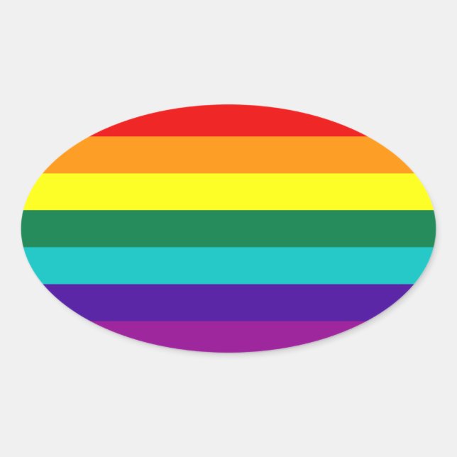 7 Stripes Rainbow Gay Pride Flag Sticker (Front)