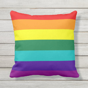 7 Stripes Rainbow Pride Flag Cushion