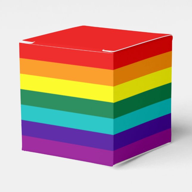 7 Stripes Rainbow Pride Flag Favour Box (Front Side)
