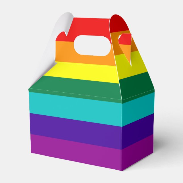 7 Stripes Rainbow Pride Flag Favour Box (Front Side)