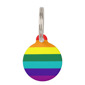 7 Stripes Rainbow Pride Flag Pet Tag