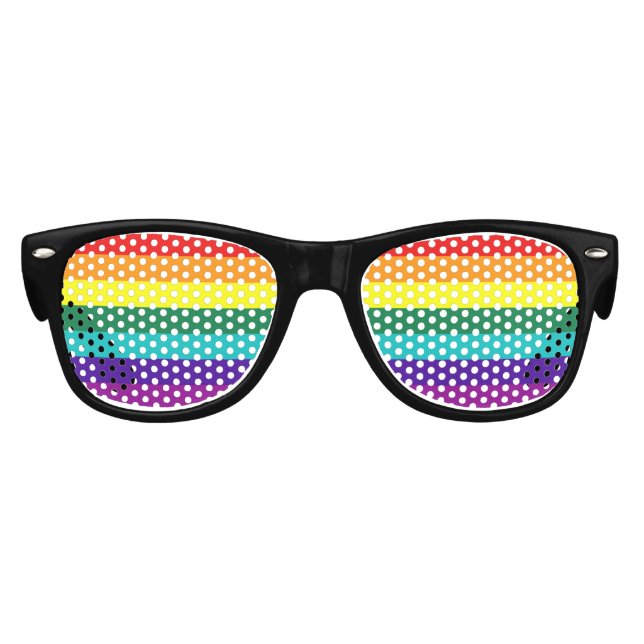 7 Stripes Rainbow Pride Kids Sunglasses (Front)