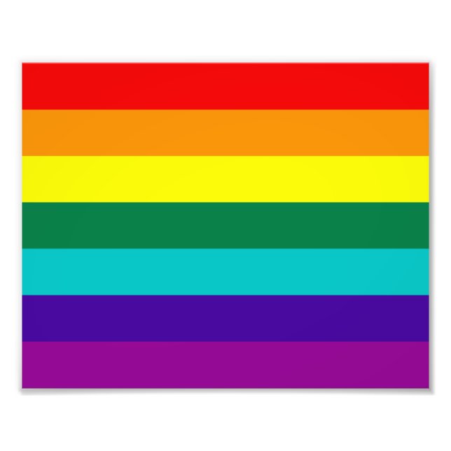 7 Stripes Rainbow Pride Photo Print (Front)