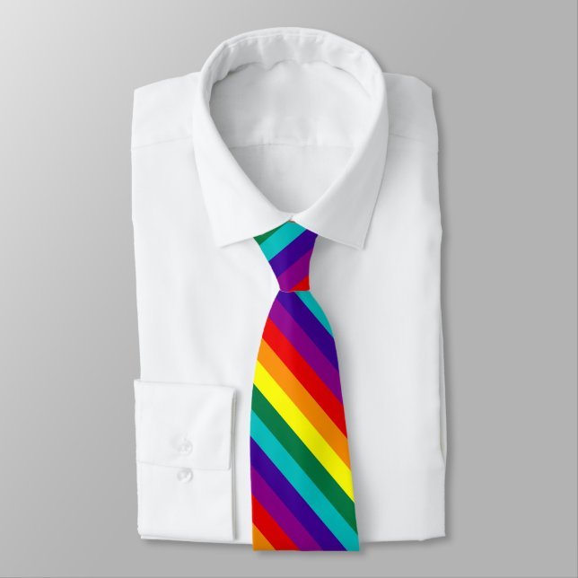 7 Stripes Rainbow Tie (Tied)
