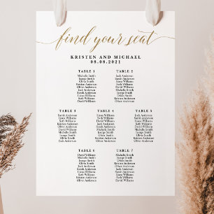 7 Tables Find Your Seat Seating Chart