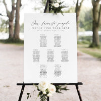 7 Tables Our Favourite People Seating Chart