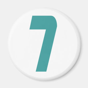 #7 Teal Bold Magnet