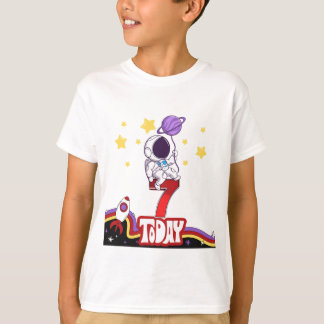 7 Today Space Themed Birthday T-Shirt